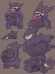 3:4 almost_fully_inside belly belly_on_ground belly_squish big_belly bodily_fluids compression_artifacts drilbur dripping duo emusal evil_grin eyes_closed feet_first feral fully_inside generation_1_pokemon generation_5_pokemon gengar ghost hand_in_mouth hand_on_belly hand_on_own_belly hand_on_throat hands_on_belly hands_on_own_belly hi_res holding_belly in_mouth in_throat larger_pred lifting_belly long_tongue looking_at_another looking_at_belly looking_at_own_belly looking_at_prey looking_at_self looking_pleasured lying male male/male male_pred male_prey motion_lines mouth_closed narrowed_eyes nintendo nude on_front open_mouth oral_vore partially_inside pokemon pokemon_(species) rape_face red_eyes saliva saliva_drip saliva_string scared sharp_teeth short_tail side_view simple_background smaller_prey smile spirit squish standing swallowing tail teeth tongue translucent_stomach vore