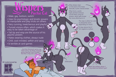 anthro anus backsack balls bent_over bodily_fluids butt dialogue dream erection foreskin forked_tail fur genital_fluids genitals gloves_(marking) grey_body grey_fur leaning leaning_forward leg_markings looking_at_viewer magic magic_user male male/male markings nude penis pink_eyes precum presenting presenting_hindquarters psychic_powers sleeping socks_(marking) standing tail text unusual_anatomy unusual_tail white_body white_fur wisps neatnick domestic_cat felid feline felis mammal 3:2 absurd_res english_text hi_res model_sheet