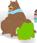 anal anthro butt duo ejaculation male male/male mascot lostwisdom duolingo duo_(duolingo) falstaff_(duolingo) oscar_(duolingo) avian bear bird mammal owl