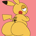 1:1 animated anthro belly big_butt bottom_heavy bounce bouncing_butt butt colored digital_media_(artwork) fur generation_1_pokemon grey_background hi_res looking_at_viewer loop male mammal nintendo no_sound nude pikachu pink_background pixel_(artwork) pixel_animation pokemon pokemon_(species) red_cheeks rodent short_playtime simple_background slightly_chubby slightly_chubby_male smile solo thick_thighs webm yellow_body yellow_fur zlut385