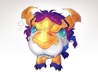 blue_body bone chibi claws feral hair horn looking_at_viewer male skull skull_head smile solo tail hexkates asian_mythology league_of_legends mythology riot_games tencent aurelion_sol_(lol) dragon eastern_dragon mythological_creature mythological_scalie scalie digital_media_(artwork) hi_res