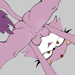 anthro areola black_nose breasts brown_eyes butt butt_from_the_front eyelashes female forehead_gem fur gem genitals grey_background looking_at_viewer low-angle_view medium_breasts nipples nude purple_areola purple_body purple_fur purple_nipples simple_background solo spread_legs spreading thick_thighs tongue tongue_out vulva white_body white_fur wide_hips worm's-eye_view thecakeee sega sonic_the_hedgehog_(series) blaze_the_cat domestic_cat felid feline felis mammal 1:1 hi_res