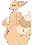 anthro apron apron_only big_breasts big_butt biped black_nose breasts brown_tail butt butt_markings cheek_tuft clothing curvy_figure facial_tuft female fur heart_(marking) huge_breasts inner_ear_fluff looking_back markings mostly_nude multicolored_body multicolored_fur pink_apron pink_clothing rear_view slightly_chubby slightly_chubby_female solo standing tail tan_inner_ear_fluff thick_thighs three-quarter_view tuft two_tone_body two_tone_fur two_tone_tail voluptuous fluffqween canid canine mammal 2021 digital_media_(artwork) hi_res portrait three-quarter_portrait