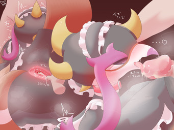 animal_genitalia beak black_body bodily_fluids cloaca clothed clothing erection female genital_fluids genitals interspecies male male/female oral penis spread_cloaca spreading thick_thighs teyuw_puppy nintendo pokemon avian bird fezandipiti generation_9_pokemon human legendary_pokemon mammal pokemon_(species) absurd_res hi_res