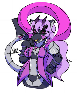 4_eyes after_transformation anthro female fusion machine multi_eye smug_grin solo transformation nova_prowler cyberconnect2 little_tail_bronx solatorobo opera_kranz aquatic domestic_cat felid feline felis fish mammal robot shark hi_res