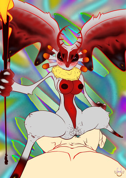 abstract_background anal anal_penetration antares_(kirby_and_the_forgotten_land) anthro anthro_on_top anthro_penetrated antlers biped black_fingernails black_nails black_nipples black_sclera blush blush_lines breasts chest_tuft colored_nails countershade_breasts countershade_torso countershading cowgirl_position crotch_tuft digitigrade duo female female_anthro female_on_top female_penetrated fingernails first_person_view from_front_position front_view fur head_wings holding_melee_weapon holding_object holding_polearm holding_spear holding_weapon horn huge_wings human_on_anthro human_on_bottom human_penetrating human_penetrating_anthro interspecies looking_at_viewer lying male male/female male_human male_on_bottom male_penetrating male_penetrating_female melee_weapon mouthless multicolored_body multicolored_fur nails neck_tuft nipples on_back on_bottom on_top penetration penile penile_penetration penis_in_ass polearm pupils red_body red_breasts red_fur sex spear tan_body tan_fur tan_skin text tuft unusual_wing_placement weapon white_body white_breasts white_fur white_pupils wings devilseven kirby_(series) kirby_and_the_forgotten_land nintendo chaos_elfilis alien chinchilla chinchillid human mammal rodent starling_(kirby) 2024 digital_drawing_(artwork) digital_media_(artwork) english_text full-length_portrait hi_res portrait