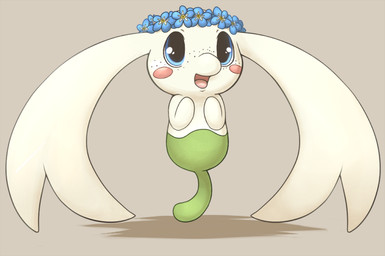 ambiguous_gender big_ears big_nose blue_eyes blush brown_background eyebrows featureless_hands flower flower_crown freckled_face freckles green_body legless open_mouth plant shadow simple_background solo tongue whmseik nintendo pokemon tales_of_tabira fan_character fleurir_(tales_of_tabira) elemental_creature flabebe flora_fauna flower_creature generation_6_pokemon humanoid pokemon_(species) 2015 female_(lore)