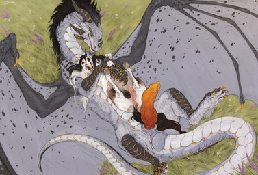 animal_genitalia animal_penis animal_vulva anus balls blue_eyes bodily_fluids claws duo equine_genitalia equine_vulva erection feet female feral flower fur genital_fluids genitals grass green_eyes grey_body grey_scales heterochromia holding_another hooves horn interspecies lavender_(flower) leaking_precum long_tail lying male mane membrane_(anatomy) membranous_wings multicolored_body multicolored_fur multicolored_mane multicolored_scales muscular muscular_feral muscular_male on_back outside penis plant precum ridges scales sheath spots spotted_wings spread_wings tail tailbutt teats teeth udders vulva white_body white_fur wings yellow_eyes scarlanya mythology dragon equid equine horse mammal mythological_creature mythological_scalie scalie 2026 absurd_res colored hi_res shaded