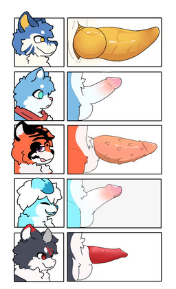 animal_genitalia animal_penis anthro canine_genitalia canine_penis chart feline_genitalia feline_penis feral genital_slit genitals group humanoid_genitalia humanoid_penis male penile_spines penis penis_chart presenting presenting_penis slit_penis young muosew mythology penis_lineup fan_character canid canine dragon felid feline hybrid mammal mythological_creature mythological_scalie scalie absurd_res hi_res