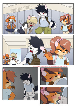 age_difference animal_genitalia anthro anthro_on_anthro anthro_penetrated anthro_penetrating anthro_penetrating_anthro backpack balls blush blush_lines bottomwear bow_tie bully clothed clothing duo ear_grab fellatio female female_penetrated genitals group locker loli male male/female male_penetrating male_penetrating_female oral oral_penetration panties penetration penile penis penis_in_mouth sex sheath sheath_play shota skirt tongue underwear young young_anthro young_on_young young_penetrated young_penetrating younger_female younger_male pencil_bolt resina_(pencil_bolt) sharco_(pencil_bolt) canid canine canis domestic_dog fox husky mammal mouse murid murine nordic_sled_dog rodent spitz absurd_res hi_res