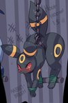 ambiguous_gender bdsm big_butt blush bodily_fluids bondage bound butt digital_media_(artwork) duo eeveelution feral generation_2_pokemon hi_res nintendo nude open_mouth pokemon pokemon_(species) public_use rabbitbrush shaded solo_focus tears umbreon wide_hips