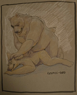 anal anal_penetration anthro anthro_on_anthro anthro_penetrated anthro_penetrating anthro_penetrating_anthro ass_up balls duo erection eyes_closed from_behind_position genitals humanoid_genitalia humanoid_penis kneeling looking_pleasured male male/male male_anthro male_penetrated male_penetrating male_penetrating_male nude nude_anthro nude_male overweight overweight_anthro overweight_male penetration penile penile_penetration penis penis_in_ass sex tail tongue tongue_out cosmic_dog bear canid canine canis domestic_dog mammal 2024 hi_res