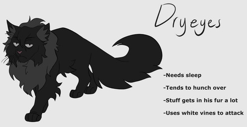 alternate_species ambiguous_gender black_body black_fur feral feralized fluffy fluffy_tail fur grey_background grey_mane inner_ear_fluff long_tail mane simple_background solo tail text tuft white_background segamastergirl my_hero_academia warriors_(book_series) shota_aizawa domestic_cat felid feline felis mammal 2019 crossover english_description english_text model_sheet