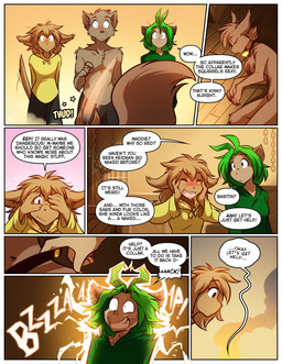 anthro anthrofied aroused blue_background blush breasts brown_body brown_fur brown_hair brown_tail chest_tuft clenched_teeth clothed clothing collar collar_of_keidranification collar_tag covering covering_eyes covering_face dialogue electrocution embarrassed eyes_closed female fluffy fluffy_tail fur gesture green_hair group hair lying magic male nude on_side one_eye_obstructed open_mouth pain simple_background sound_effects stare tail tail_boner tail_gesture teeth text topless tuft unconscious conditional_dnp tom_fischbach twokinds karen_taverndatter madelyn_adelaide mrs._nibbly sythe_(twokinds) animal_humanoid basitin canid canine canis cat_humanoid felid felid_humanoid feline feline_humanoid humanoid keidran mammal mammal_humanoid rodent sciurid tree_squirrel wolf 2025 adobe_photoshop_(artwork) comic digital_media_(artwork) english_text hi_res