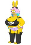 4_fingers 4_toes backwards_baseball_cap backwards_hat baseball_cap bell bell_collar big_breasts biped black_baseball_cap black_clothing black_legwear black_thigh_highs black_topwear blue_hair bottomwear breasts cleavage closed_smile clothed clothed_female clothed_humanoid clothing collar eye_through_hair eyelashes eyelashes_through_hair fanny_pack feet female fingers furgonomic_baseball_cap furgonomic_hat furgonomic_headwear furgonomics hair half-closed_eyes hat headgear headwear hotpants huge_breasts jingle_bell jingle_bell_collar legwear long_ears mouth_closed multicolored_hair narrowed_eyes overweight overweight_female overweight_humanoid pink_hair purple_bottomwear purple_clothing purple_hotpants purple_shorts shorts simple_background smile solo standing thigh_highs toes topwear translucent translucent_hair two_tone_hair white_background yellow_body yellow_skin theycallhimcake the_simpsons homer_simpson pb_(theycallhimcake) animal_humanoid humanoid lagomorph lagomorph_humanoid leporid_humanoid mammal mammal_humanoid rabbit_humanoid absurd_res digital_drawing_(artwork) digital_media_(artwork) hi_res busty_boy_(lore) male_(lore)