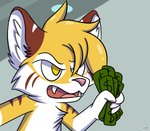 ambiguous_gender anthro fur holding_money holding_object money solo white_body white_fur yellow_body yellow_fur yobaxo shut_up_and_take_my_money tass_(tassy) felid hybrid liger lion mammal pantherine absurd_res hi_res meme reaction_image