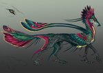 ambiguous_gender claws feathers feral fur green_body green_feathers multicolored_body multicolored_fur solo spikes spikes_(anatomy) spurs spurs_(anatomy) nukerooster feonix 2021 digital_media_(artwork)