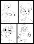 anthro biped black_border black_markings border breast_growth breasts clenched_teeth clothed clothing ear_growth face_closeup female front_view fully_clothed gender_transformation growth hair hair_growth hand_on_face human_to_anthro human_to_taur looking_down_at_self male markings mid_transformation mtf_transformation open_mouth pawpads sharp_teeth shirt simple_background snout snout_growth solo species_transformation standing t-shirt teeth tongue tongue_out topwear transformation transformation_sequence upper_body whiskers white_background oter shawn_(oter) human mammal 2012 comic monochrome