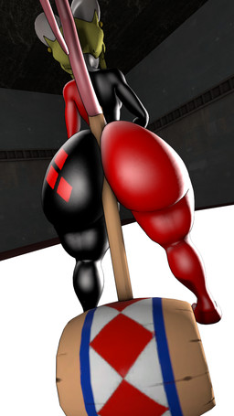 anthro big_butt blonde_hair bodypaint butt butt_focus butt_shot cosplay female fur hair hammer huge_butt solo tail tools white_body white_fur wide_hips existimatio redtiger466 batman_(series) dc_comics harley_quinn mammal mouse murid murine rodent 3d_(artwork) digital_media_(artwork) hi_res source_filmmaker_(artwork)