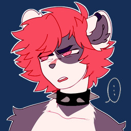 alternative_fashion anthro collar collar_only ear_piercing ear_ring ellipsis eye_spots glare hair half-closed_eyes male narrowed_eyes nude open_mouth piercing punk red_hair ring_piercing solo studded_collar studs conditional_dnp punkypanda rysoka bear giant_panda mammal 1:1 alpha_channel reaction_image