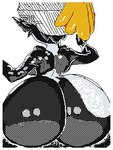 3:4 anthro big_butt bubble_butt butt clothing digital_media_(artwork) female fused_shadow headgear headwear huge_butt low_res midna nerobero0 nintendo pixel_(artwork) rear_view short_stack solo the_legend_of_zelda twilight_princess wide_hips