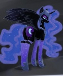 black_body black_feathers butt cutie_mark equid equine feathered_wings feathers female feral friendship_is_magic hair hasbro horn justpony long_hair mammal my_little_pony mythological_creature mythological_equine mythology nightmare_moon_(mlp) solo winged_unicorn wings