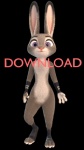 anthro casual_nudity female fur grey_body grey_fur long_ears nude purple_eyes simple_background solo text machv99 disney zootopia judy_hopps lagomorph leporid mammal rabbit 2016 3d_(artwork) 9:16 alpha_channel digital_media_(artwork)