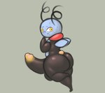 antennae_(anatomy) anthro big_butt big_penis black_body bodily_fluids butt genitals hyper male penis solo sweat wings yellow_eyes jovi_cap nintendo pokemon cake_(jovi_cap) generation_3_pokemon pokemon_(species) volbeat