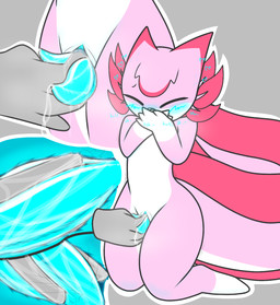 2_penises 4_fingers ambiguous_gender animal_genitalia animal_penis anthro big_tail blue_blush blue_penis blush bodily_fluids cetacean_genitalia cetacean_penis close-up covering covering_mouth diphallism disembodied_hand external_gills eyes_closed femboy feral fin fingering fingers genital_fluids genital_slit genitals gills grey_background heart_symbol hemipenes internal internal_slit kneeling long_tail looking_pleasured male male/ambiguous male/male moan multi_genitalia multi_penis multicolored_body nude penis pink_body simple_background slit_fingering slit_play steam tail tail_fin tapering_penis toony hikiwi kiwi_(hikiwi) amphibian aquatic axolotl mole_salamander salamander colored digital_drawing_(artwork) digital_media_(artwork) hi_res traditional_media_(artwork)