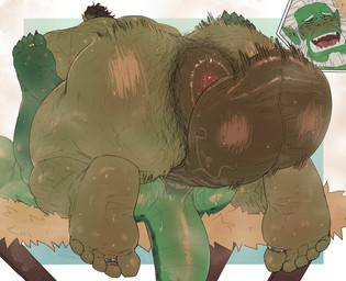 anal anus balls big_balls blush bodily_fluids body_hair butt_hair digit_ring feet foot_focus from_front_position genitals hairy huge_balls hyper hyper_balls hyper_genitalia jewelry male male/male mating_press mature_male peril pubes puffy_anus questionable_consent retracted_balls ring rough_sex sex sweat toe_ring toes ghangaji mythology chernobog_kuzarnak dragon hybrid mythological_creature mythological_scalie orc scalie absurd_res hi_res