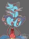 2014 3_fingers 4_toes after_sex anthro anus barefoot big_ears blush butt canine cum cum_in_pussy cum_inside cum_on_anus cum_on_leg cum_on_penis cute dewott erection eyelashes female first_person_view fur green_eyes grey_background hair happy hi_res jackal knot looking_at_viewer lucario male mammal mustelid nintendo nude open_mouth orgasm otter pawpads paws penis plain_background pokémon presenting presenting_hindquarters presenting_pussy pussy raised_arm shiny short_hair size_difference smile spread_legs spreading standing straight video_games wet whimsydreams whiskers
Rating: Explicit
Score: 15
User: toh
Date: February 04, 2014