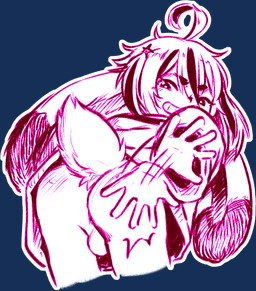 5_fingers accessory anthro balls big_ears blush butt butt_slap clothing eyebrows fingers genitals hair hair_accessory hairclip hoodie male mischievous_smile open_mouth oversized_clothing oversized_hoodie oversized_topwear pink_body simple_background slap smile smiling_at_viewer smirk smirking_at_viewer solo spanking spanking_self sticker_pack suggestive tail topwear transparent_background young aogami lagomorph leporid mammal rabbit 2025 alpha_channel digital_drawing_(artwork) digital_media_(artwork) line_art monochrome