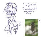 ambiguous_gender anthro blush cheek_tuft depression facial_tuft fluffy hair photo ponytail solo text tuft foony omg_hi! foony_(character) arthropod bee canid canine fox hybrid hymenopteran insect mammal procyonid raccoon 2023 english_text meme photography_(artwork)