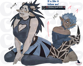 5_fingers aroused big_breasts big_tail black_body black_scales blind_eye blue_eyes blush blush_lines bodily_fluids bottomwear breast_size_difference breasts butt clothing dark_body dark_skin dominant dominant_female dragon_tail dripping duo ear_piercing ear_ring evil_grin female female/female fingers flat_chested gynomorph gynomorph/female hair head_tuft heart_window horn humanoid_pointy_ears intersex intersex/female jewelry legwear light_body light_skin looking_at_another looking_at_partner looking_at_viewer looking_pleasured necklace open_mouth piercing pointy_ears questionable_consent ring_piercing saliva saliva_drip scales scar scared sex_slave simple_background sitting size_difference skirt slave smaller_female smile stockings submissive tail tail_fetish tail_grab tail_play teasing text tuft chicken_soup_(artist) mythology julya_(chicken_soup) margaret_(chicken_soup) margaret_(oc) animal_humanoid dragon dragon_humanoid horned_humanoid humanoid hybrid mammal mythological_creature mythological_scalie scalie scalie_humanoid 2025 colored digital_drawing_(artwork) digital_media_(artwork) english_text hi_res signature traditional_media_(artwork) watermark