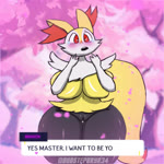 anthro big_breasts black_body black_fur blurred_background blush bodily_fluids breast_squish breasts cherry_blossom cherry_blossom_tree cherry_tree day detailed_background dialogue female fingers flower front_view fruit_tree fur fur_tuft genitals inner_ear_fluff innie_pussy iris looking_at_viewer love master multicolored_body multicolored_fur nude open_mouth outside plant prunus_(flower) pupils pussy red_body red_eyes red_fur red_inner_ear_fluff solo squish standing surprise tail talking_to_viewer tears text text_box thick_thighs tree tuft white_body white_fur yellow_body yellow_fur dubstepbronyr34 nintendo pokemon braixen generation_6_pokemon pokemon_(species) 1:1 animated colored english_text no_sound short_playtime webm