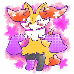 :3 ambiguous_anthro ambiguous_gender anthro armwear biped blush blush_stickers closed_smile clothed clothed_ambiguous clothed_anthro clothing detached_sleeves digitigrade dipstick_tail food footwear front_view looking_at_viewer markings mouth_closed no_pupils object_in_tail one_sock perspective-incorrect_clothing shrimp_(food) simple_background smile snout socks solo standing tail tail_markings annyui0611 nintendo pokemon braixen canid generation_6_pokemon mammal pokemon_(species) 1:1 2024 digital_drawing_(artwork) digital_media_(artwork) full-length_portrait hi_res japanese_description portrait translated_description