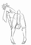 anthro antlers balls bent_over big_balls big_penis bouncing_balls butt clothing freckled_balls freckled_butt freckles genitals hooves horn ineffective_clothing long_ears male penis saggy_balls shaking_butt solo tail floppyoppy durnan_(floppyoppy) deer mammal animated greyscale loop monochrome