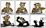 anthro appliance castle cooking exclamation_point flag male simple_background solo stove what white_background jesie janks arthropod felid insect jaguar mammal pantherine comic