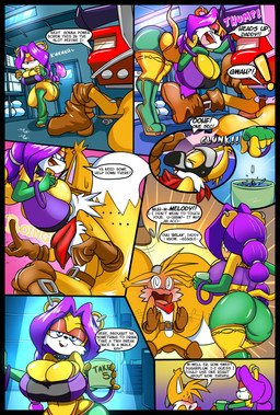 2_tails anthro arm_tattoo armwear bent_over big_breasts big_butt blonde_hair blue_eyes blush boots bottomwear breasts brown_boots brown_clothing brown_footwear brown_gloves brown_handwear brown_legwear brown_thigh_boots brown_thigh_highs butt car cleavage clothed clothing collar dialogue drugs duo ear_piercing ear_ring elbow_gloves female fingerless_gloves footwear fur gloves hair handwear head_between_breasts huge_breasts legwear male male/female mask multi_tail multicolored_body multicolored_fur piercing pills purple_hair red_scarf ring_piercing scarf shoes shorts shoulder_tattoo speech_bubble tail tattoo teal_armwear teal_boots teal_bottomwear teal_clothing teal_elbow_gloves teal_footwear teal_gloves teal_handwear teal_shorts text thick_thighs thigh_boots thigh_highs thong_straps two_tone_body two_tone_fur vehicle water wearing_mask white_body white_fur yellow_body yellow_fur kangy-roo xaveknyne archie_comics sega sonic_the_hedgehog_(archie) sonic_the_hedgehog_(comics) sonic_the_hedgehog_(series) melody_prower miles_prower canid canine fox herpestid mammal mongoose 2020 absurd_res comic english_text hi_res daughter_(lore) father_(lore) father_and_child_(lore) father_and_daughter_(lore) parent_(lore) parent_and_child_(lore) parent_and_daughter_(lore)