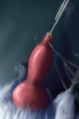 animal_genitalia animal_penis bodily_fluids canine_genitalia canine_penis cum cum_string cumshot digitigrade ejaculation fur genital_fluids genital_focus genitals knot male penis penis_focus solo white_body white_fur fexneel_denisse canid canine mammal 2022 digital_media_(artwork) hi_res watermark