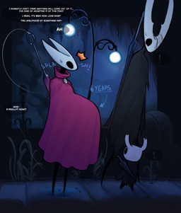 amniotic_fluid anthro belly big_belly biped black_body black_clothing bodily_fluids clothing dress ellipsis exclamation_point female genital_fluids group inside looking_at_another male melee_weapon nail_(weapon) one_eye_obstructed pregnant pregnant_female question_mark red_clothing red_dress speech_bubble standing text thread trio water_breaking weapon weapon_on_back white_text arawaffle hollow_knight_(franchise) team_cherry hollow_knight_(character) hornet_(hollow_knight) the_knight_(hollow_knight) arthropod insect vessel_(species) 2025 english_text hi_res half_sister_(lore) sibling_(lore)
