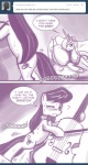 2011 ask_blog ask_princess_molestia blush bodily_fluids bow_(stringed_instrument) bowed_string_instrument cello comic crown cutie_mark dialogue earth_pony english_text equid equine fan_character feathered_wings feathers female female/female feral friendship_is_magic hair hasbro headgear hi_res horn horse john_joseco long_hair mammal monochrome musical_instrument my_little_pony mythological_creature mythological_equine mythology octavia_(mlp) open_mouth pony princess princess_celestia_(mlp) princess_molestia royalty signature string_instrument sweat tail text tiara tumblr wince winged_unicorn wings