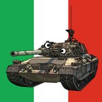 ambiguous_gender gun humor italy machine ranged_weapon silly_face smile solo tank vehicle weapon white_eyes progettom4065 world_of_tanks dire_machine dire_tank dire_vehicle living_machine living_tank living_vehicle 1:1 2024