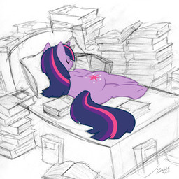 2011 bed book butt cutie_mark equine female feral friendship_is_magic fur hair horn long_hair mammal my_little_pony nude purple_fur purple_hair short_hair sketch sleeping solo studying twilight_sparkle_(mlp) unicorn zajice
Rating: Questionable
Score: 8
User: DragonRanger
Date: February 26, 2012