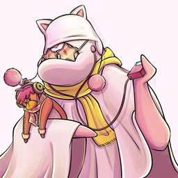 anthro cat_ear_headwear character_doll electronics eyewear female fur ghost_costume glasses pink_body pink_fur portable_music_player scarf simple_background solo star_glasses white_background yellow_scarf letlab0611 club_penguin dj_cadence avian bird penguin 1:1 hi_res