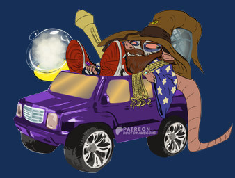 air_jordans anthro anthrofied beard bong chair clothing crystal_ball drugs escalade facial_hair furniture gold_chains gold_pen hat headgear headwear magic_user male power_wheels recliner short stoned substance_intoxication tablet_pen wall-eye wizard_hat wizard_robe doctor_awesome american_opossum mammal marsupial absurd_res alpha_channel hi_res