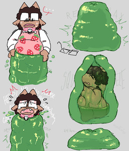 afro ambiguous/ambiguous ambiguous_gender begging begging_for_help begging_for_mercy begging_to_stop bell bell_collar belly bodily_fluids brown_hair clothing collar collared_shirt curly_hair digestion duo ellipsis eyeless eyes_closed eyewear fatal_vore feral food forced fruit glasses glasses_off glasses_on_floor green_body hair horn nude oral_vore partially_inside partially_submerged plant saliva_covered same_size_vore shirt short_tail simple_background slime solo squeezing strawberry sweat tail tan_body teeth text topwear translucent translucent_body unwilling_prey vest vore wearing_glasses willing_pred vexedcalyx mythology blob_creature demon humanoid imp mythological_creature unknown_species colored digital_drawing_(artwork) digital_media_(artwork) english_text sequence