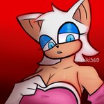 anthro breast_focus breasts female solo uziki sega sonic_the_hedgehog_(series) rouge_the_bat bat mammal 1:1 hi_res