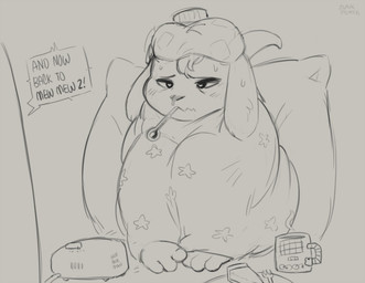 anthro blush clothed clothing container cup dessert electronics food fur hair heart_eyes heart_symbol horn ill long_ears male pastry pie solo television text white_body white_fur young young_male zonkpunch undertale undertale_(series) asriel_dreemurr boss_monster_(undertale) bovid caprine goat mammal 2015 english_text monochrome sketch
