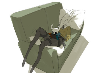 2_horns ambiguous/ambiguous ambiguous_gender anthro black_body black_eyes blush blush_lines bottomless casual_sex clothed clothing distracted distracted_sex duo embarrassed empty_eyes furniture head_on_pillow holding_nintendo_switch holding_object hoodie hoodie_only horn looking_away lying motion_lines narrowed_eyes on_back on_sofa penetration pillow pose raised_leg sex simple_background size_difference sofa squint sweater sweater_only tentacle_penetration tentacle_sex tentacles topwear topwear_only milktea25424633 hollow_knight_(franchise) nintendo nintendo_switch team_cherry hollow_knight_(character) the_knight_(hollow_knight) arthropod vessel_(species) digital_drawing_(artwork) digital_media_(artwork) full-length_portrait portrait shaded